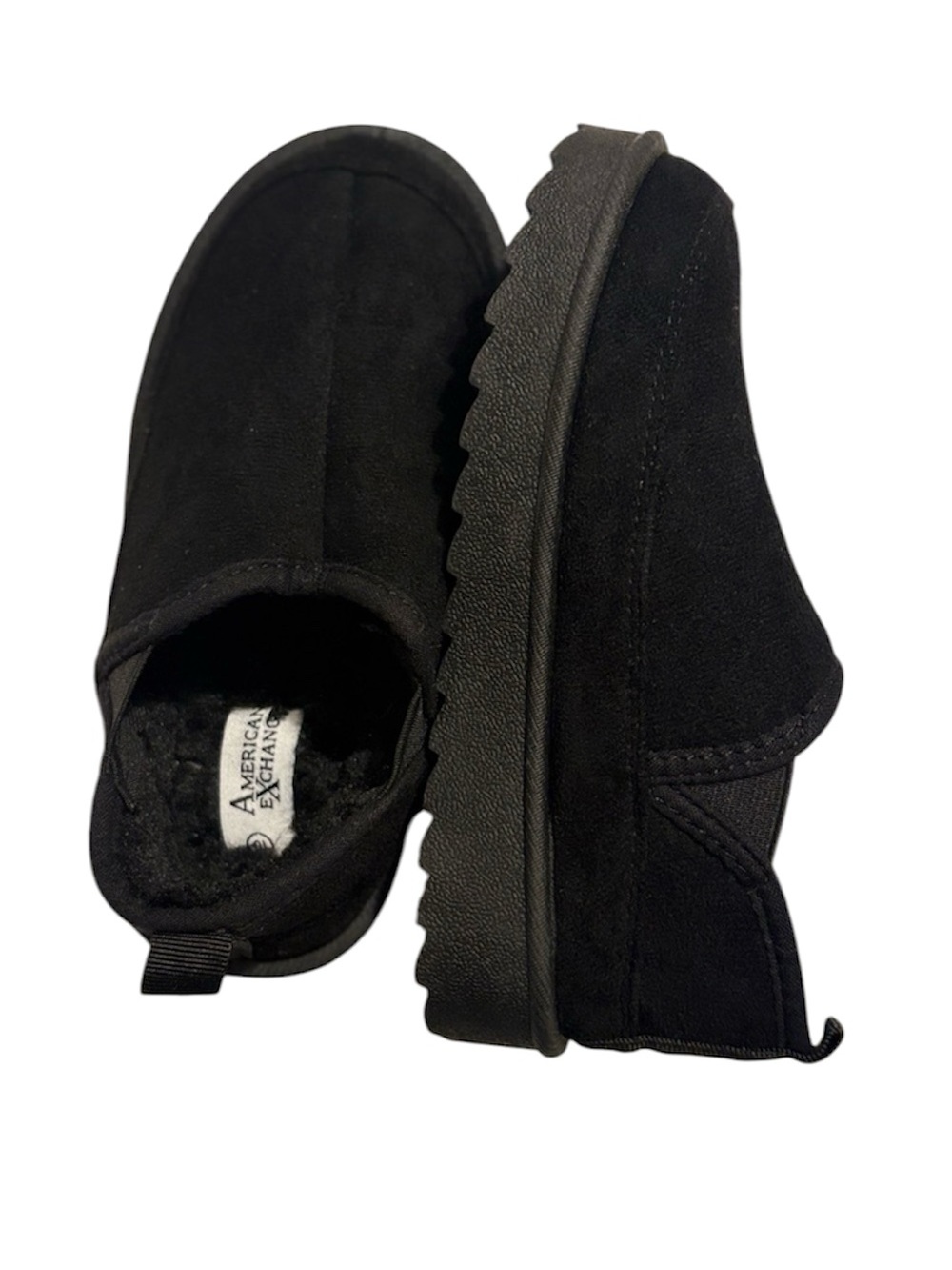 American Exchange Black Suede Slip-On Moccasin